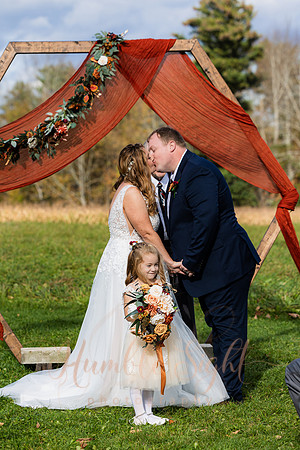 Packed dance floor at Maine farmhouse wedding reception