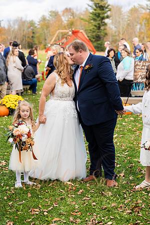 Fall wedding celebration in rural Maine