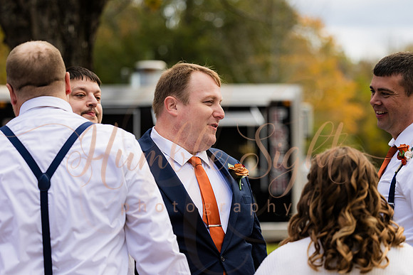 Packed dance floor at Maine farmhouse wedding reception