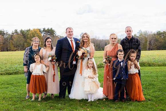 October wedding ceremony at Timber Hitch Farmhouse Maine