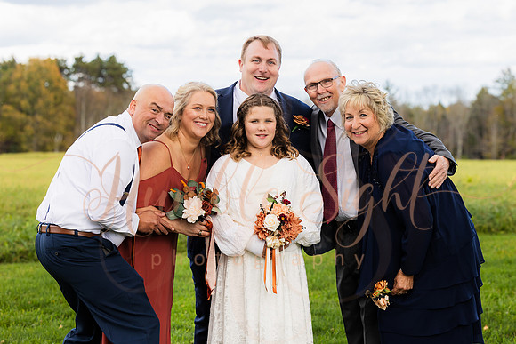 Fall wedding celebration in rural Maine