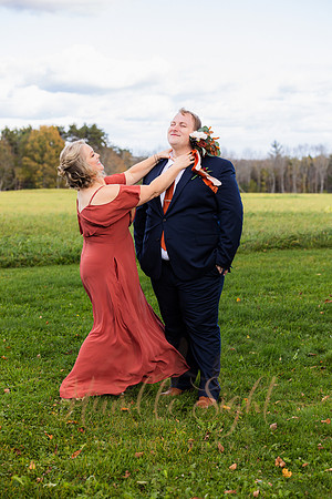 Joyful wedding party at Sangerville Maine venue