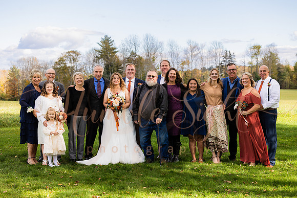 Fall wedding celebration in rural Maine