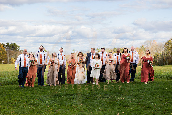 Blended family wedding ceremony with daughters in Maine