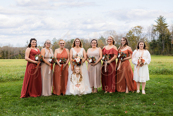 Fall wedding celebration in rural Maine