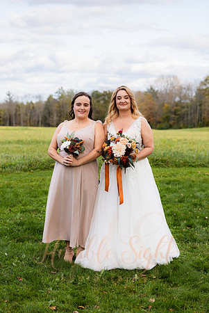 October wedding ceremony at Timber Hitch Farmhouse Maine