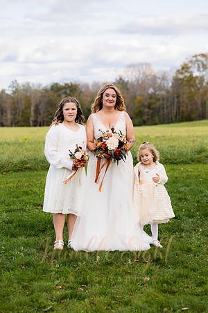 Joyful wedding party at Sangerville Maine venue