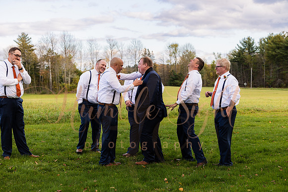 Emotional wedding ceremony at Timber Hitch Farmhouse