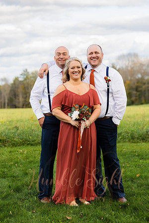 Fall wedding celebration in rural Maine