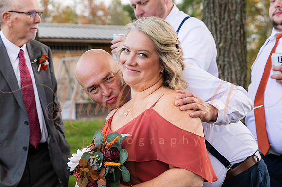 Blended family wedding ceremony with daughters in Maine