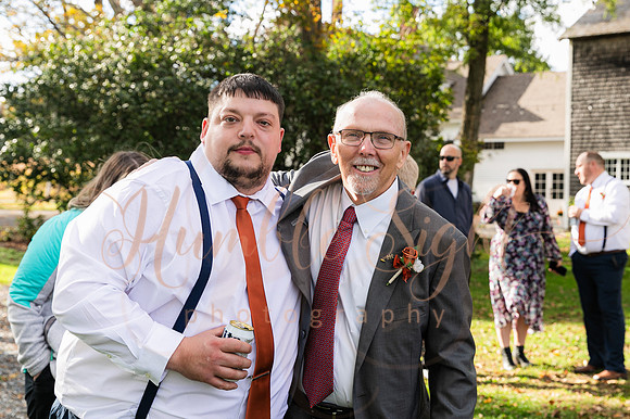 Packed dance floor at Maine farmhouse wedding reception