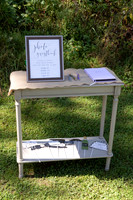 Tented wedding reception at private home in Maine