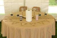Tented wedding reception at private home in Maine