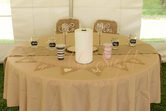 Tented wedding reception at private home in Maine