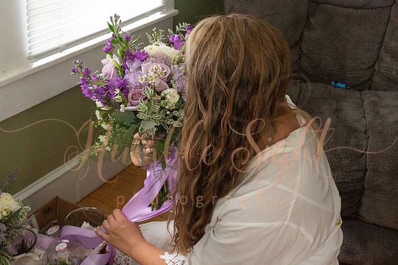 Cory and Jenn backyard wedding in Glenburn Maine