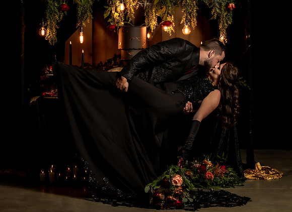 The Grove Newport, Maine barn wedding dark black moody