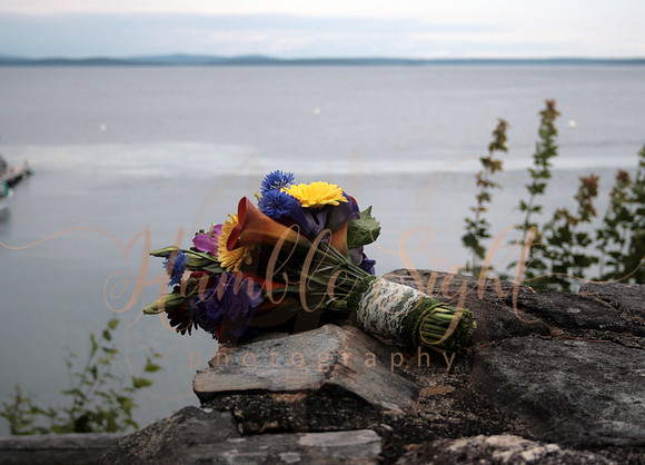 Pilot themed wedding details at Maine coastal venue