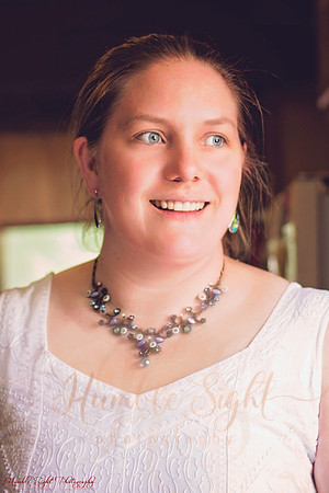 Intimate backyard wedding ceremony in Dexter Maine