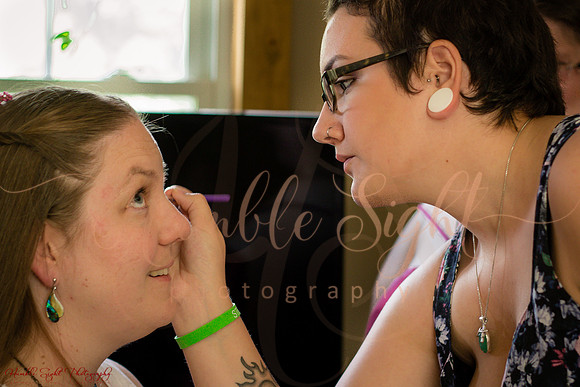 Intimate backyard wedding ceremony in Dexter Maine