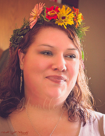 Intimate backyard wedding ceremony in Dexter Maine