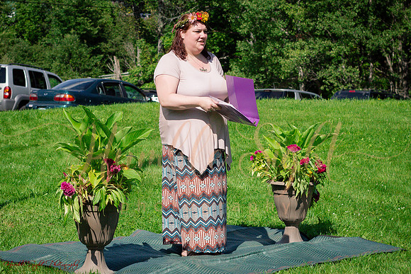 Sprague backyard wedding in Dexter Maine