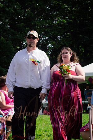 Blended family wedding ceremony in Maine