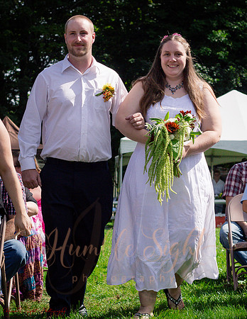 Sprague backyard wedding in Dexter Maine