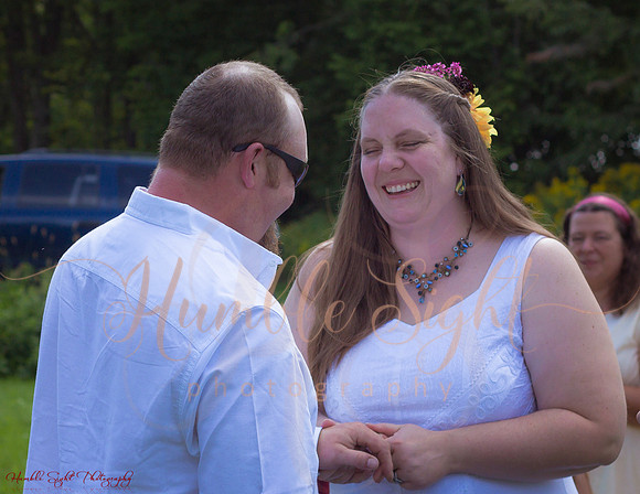 Sprague backyard wedding in Dexter Maine