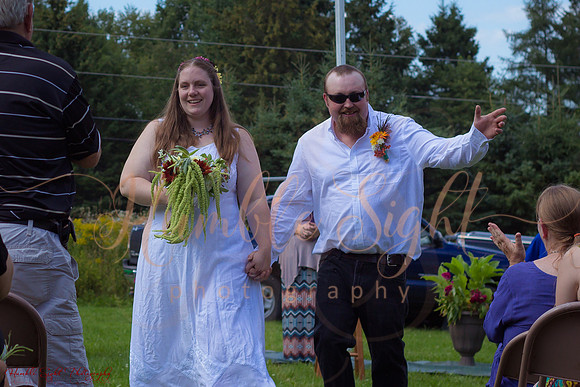 Sprague backyard wedding in Dexter Maine