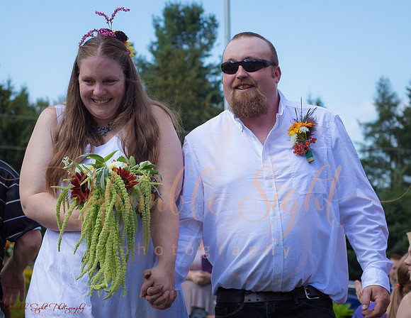 Blended family wedding ceremony in Maine
