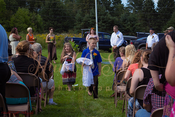 Sprague backyard wedding in Dexter Maine
