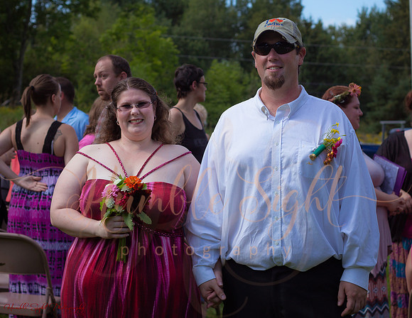 Sprague backyard wedding in Dexter Maine