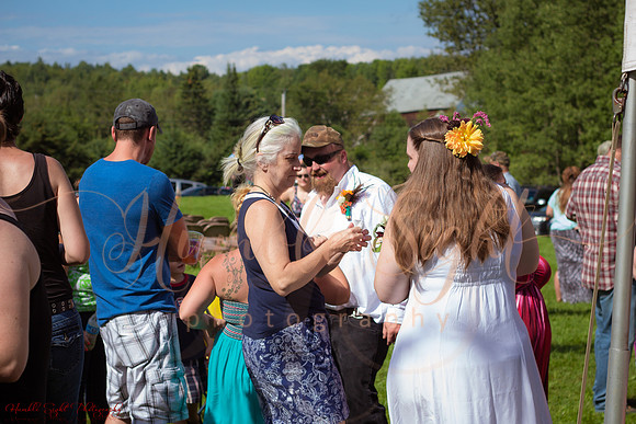 Sprague backyard wedding in Dexter Maine