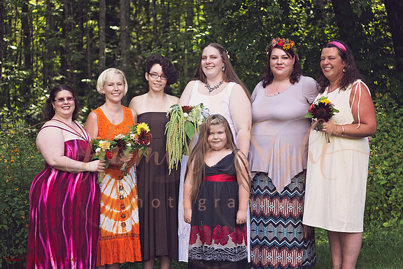Intimate backyard wedding ceremony in Dexter Maine