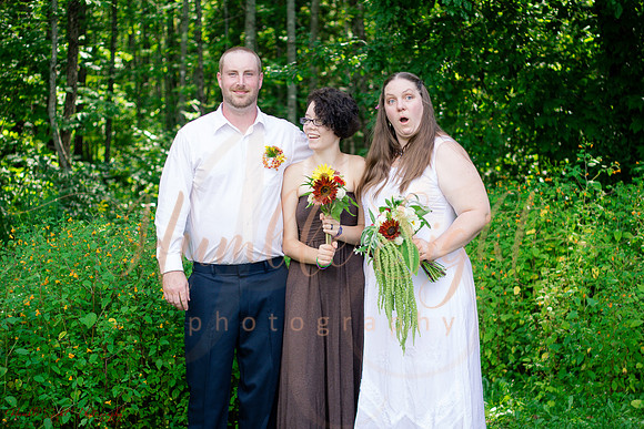 Outdoor backyard reception in Dexter Maine