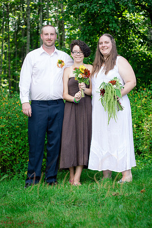 Blended family wedding ceremony in Maine