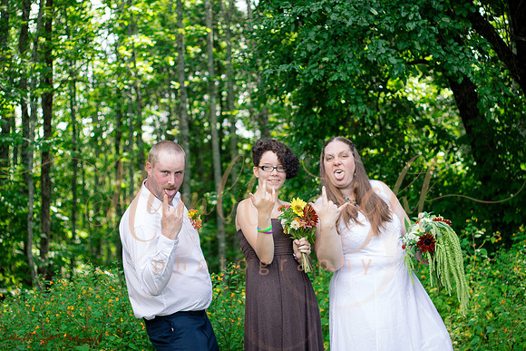 Summer backyard wedding in rural Maine