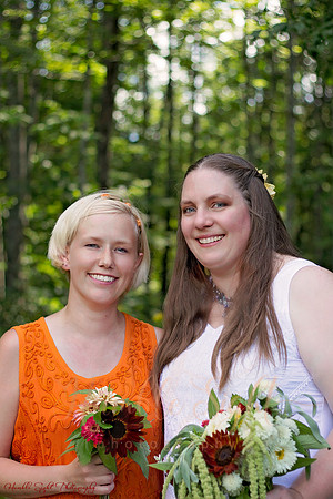 Outdoor backyard reception in Dexter Maine
