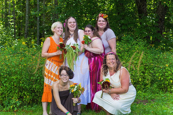 Blended family wedding ceremony in Maine
