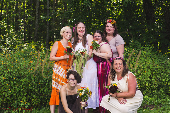 Summer backyard wedding in rural Maine