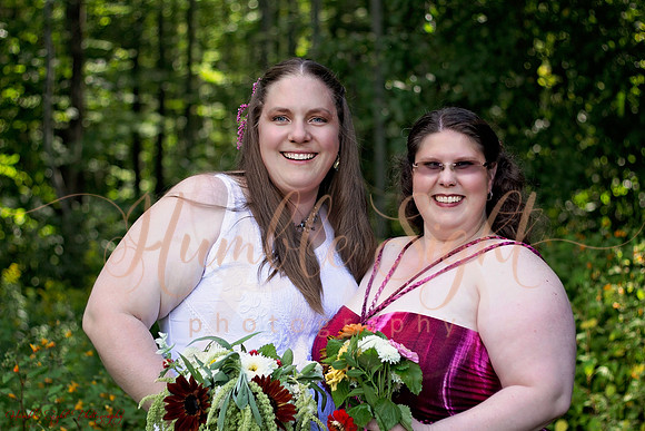 Intimate backyard wedding ceremony in Dexter Maine