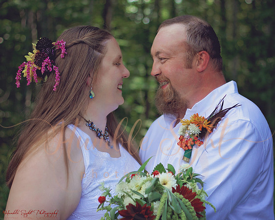 Blended family wedding ceremony in Maine