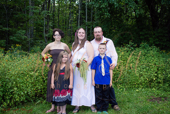 Bride and groom at private home wedding in Maine