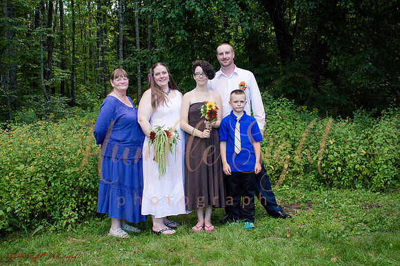 Outdoor backyard reception in Dexter Maine