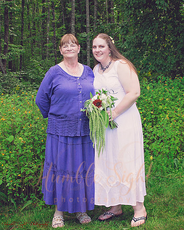 Blended family wedding ceremony in Maine