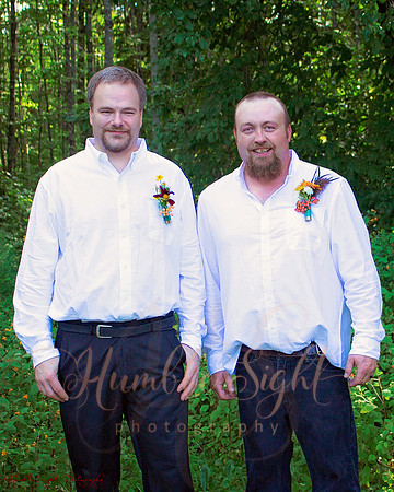 Bride and groom at private home wedding in Maine