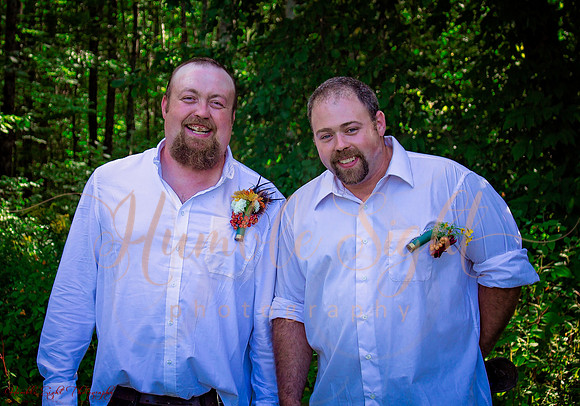 Outdoor backyard reception in Dexter Maine