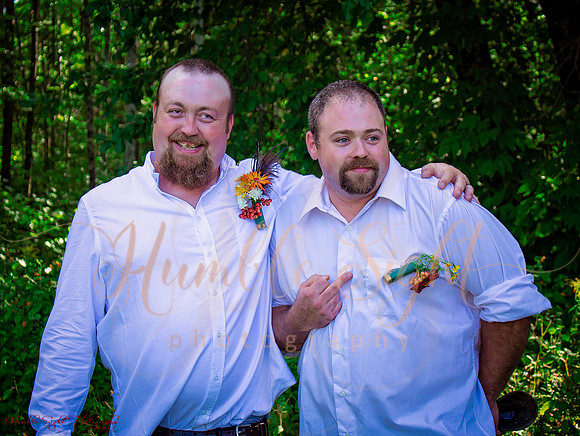 Blended family wedding ceremony in Maine
