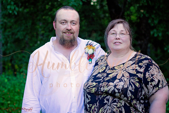 Intimate backyard wedding ceremony in Dexter Maine