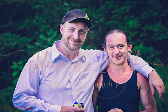 Bride and groom at private home wedding in Maine